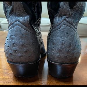 Lucchese Ostrich Cowboy Boots.  Size 9.5.  Color: gray